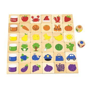 Дерев'яний пазл-гра Viga Toys Вивчаємо кольори (44505)