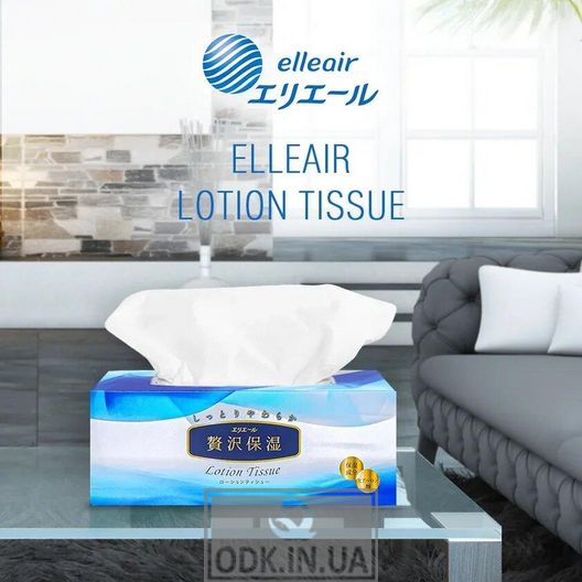 Салфетки Бумажные Экстрауспокаивающие Elleair Premium Lotion (В Кор., 200 Шт)