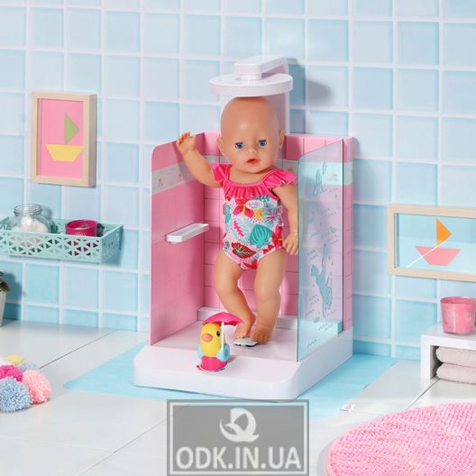 Automatic shower cabin for Baby Born dolls - We bathe with a duck