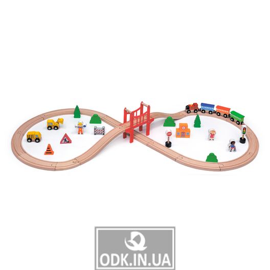 Деревянная железная дорога Viga Toys 39 эл. (50266)