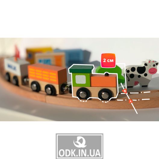 Дерев'яна залізниця Viga Toys 39 ел. (50266)