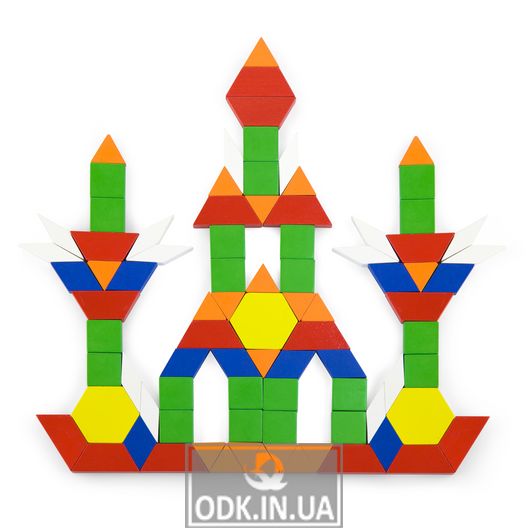 Дерев'яний ігровий набір Viga Toys Кольорова мозаїка, 250 ел. (50065)