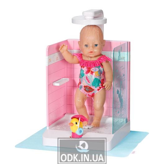 Automatic shower cabin for Baby Born dolls - We bathe with a duck