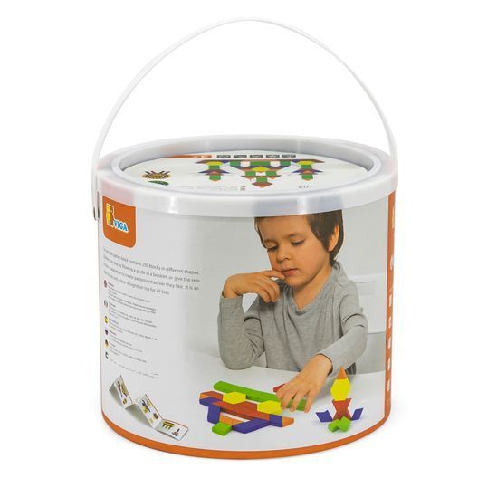 Дерев'яний ігровий набір Viga Toys Кольорова мозаїка, 250 ел. (50065)