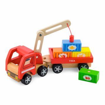 Дерев'яна іграшкова машинка Viga Toys Автокран (50690)