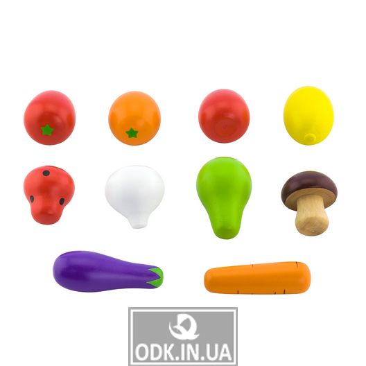 Іграшкові продукти Viga Toys Дерев'яні овочі та фрукти (50734)