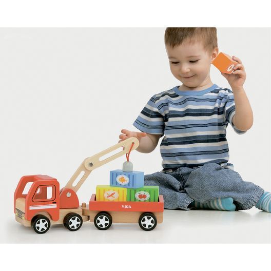 Дерев'яна іграшкова машинка Viga Toys Автокран (50690)