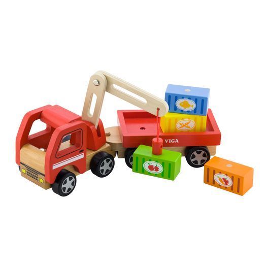 Дерев'яна іграшкова машинка Viga Toys Автокран (50690)