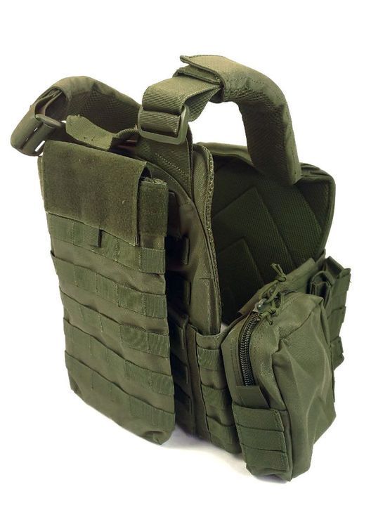 Плитоноска Yakeda VT-6031-6 поліестер 600D з системою MOLLE з підсумками Олива