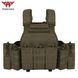 Плитоноска Yakeda VT-6031-6 поліестер 600D з системою MOLLE з підсумками Олива