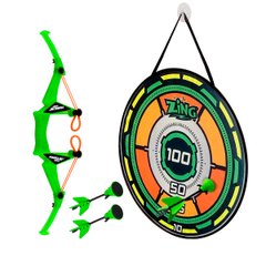 Toy bow with Air Storm target - Bullz Eye green