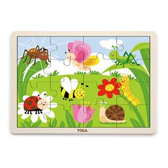 Wooden puzzle Viga Toys Insects, 16 e-mail (51450)