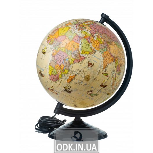 Globe Political under antiquity with illumination of 260 mm (4820114951144)