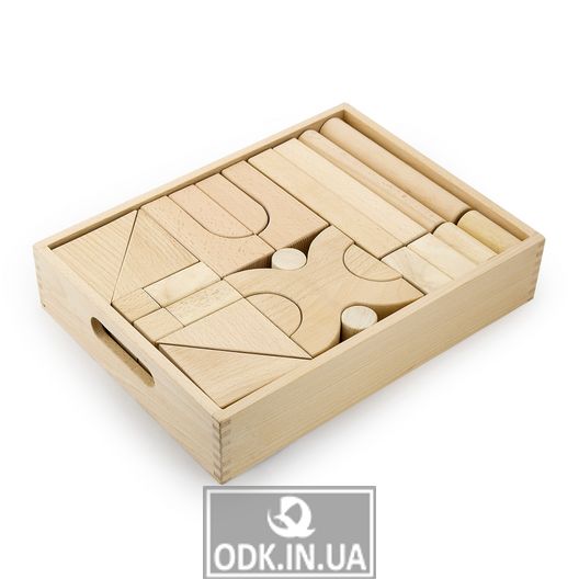 Деревянные строительные кубики Viga Toys неокрашенные, 48 шт. (59166)
