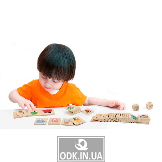 Wooden jigsaw puzzle game Viga Toys Learning shapes (44506)