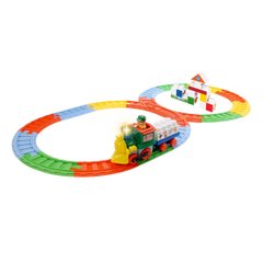 Game set with a constructor and a railway - Locomotive with animals