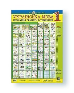 Ukrainian language. 1st grade. Literacy in tables. NUS
