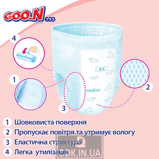 Трусики-подгузники Goo.N Plus для детей (BigBig (XXL), 13-25 кг)