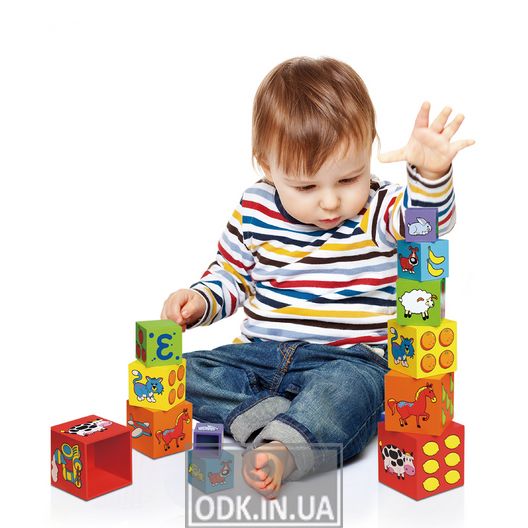 Деревянные кубики-пирамидка Viga Toys (59461)