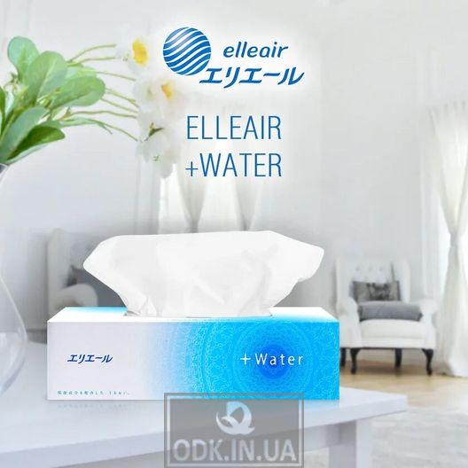 Салфетки Бумажные Увлажняющие Elleair + Water (В Коробке, 180 Шт)