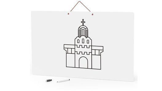 Пазл магнітний Viga Toys Карта світу з маркерной дошкою, українською мовою (44508)
