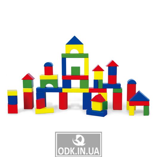 Деревянные кубики Viga Toys Красочные блоки 50 шт., 3,5 см (59542)
