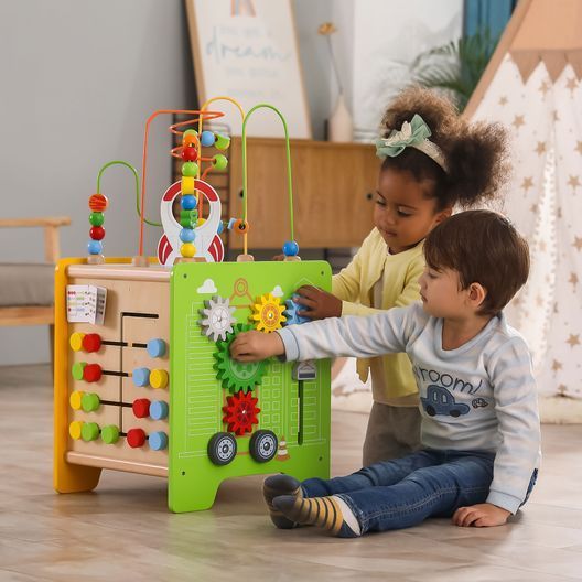 Дерев'яний ігровий центр Viga Toys Великий бізікуб 5 в 1 (44548FSC)