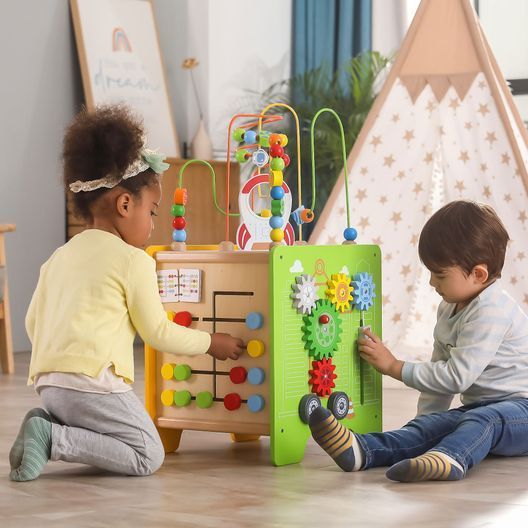 Дерев'яний ігровий центр Viga Toys Великий бізікуб 5 в 1 (44548FSC)