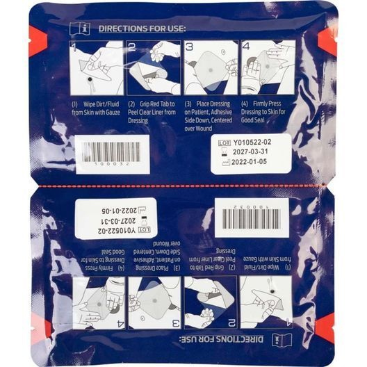 Тренувальні оклюзійні наліпки HyFin Vent Chest Seal Twin Pack подвійна упаковка