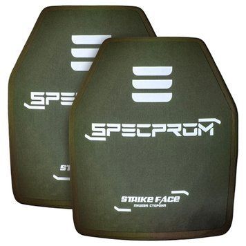 Набір керамічних бронепліт SPECPROM 5-го класу. Вага 2.49 кг. Розмір 25 на 30 см. Олива. 2 шт. (00000002728)