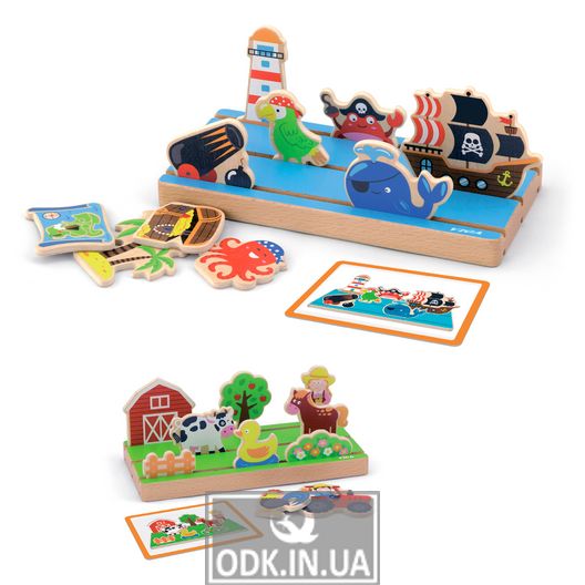 Wooden game set Viga Toys Space and distance (50183)