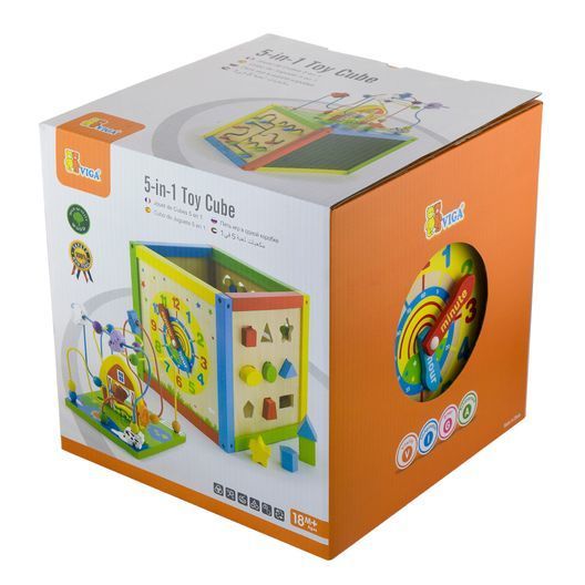 Дерев'яний бізікуб Viga Toys 5 в 1 (58506)