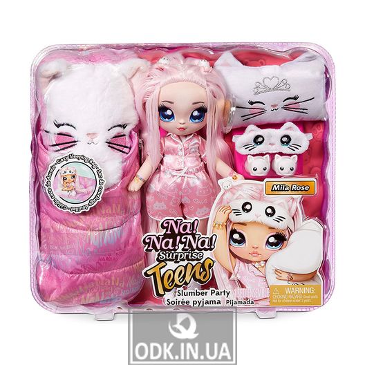 Game set with Na doll! Na! Na! Surprise Teens Series - Miley Rose Pajama Kitty Party