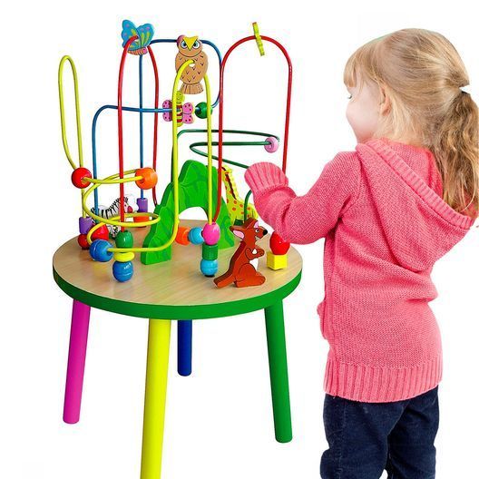 Дерев'яний ігровий центр Viga Toys Столик із лабіринтом (58971)