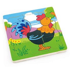 Wooden multilayer puzzle Viga Toys Rooster (50113)