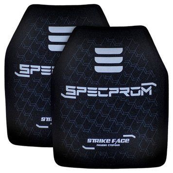 Комплект поліетиленових бронеплит SPECPROM 3-го класу. Вага 1,58 кг. Розмір 26 на 33 см. Чорна. 2 шт. (00000002802)