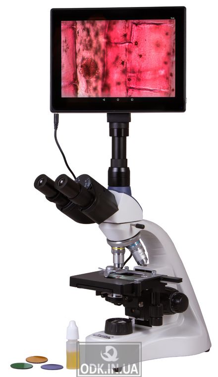 Мікроскоп цифровий Levenhuk MED D10T LCD, тринокулярний