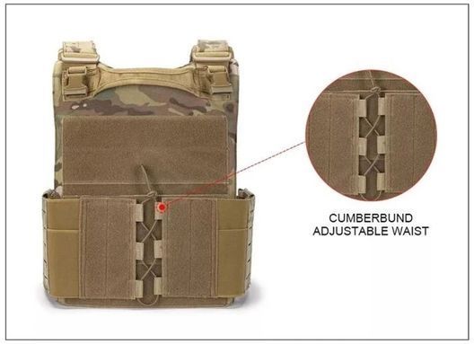 Плитоноска Plate Carrier Multicam GAF 901-34 із системою Molle + Демпфер EVO