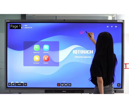 Інтерактивна панель Elizlabs IQTouch 75", Android з мобільною стійкою