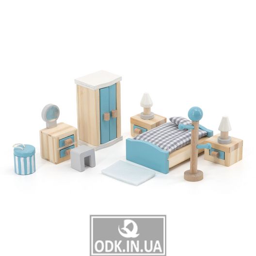 Wooden Doll Furniture Viga Toys PolarB Bedroom (44035)