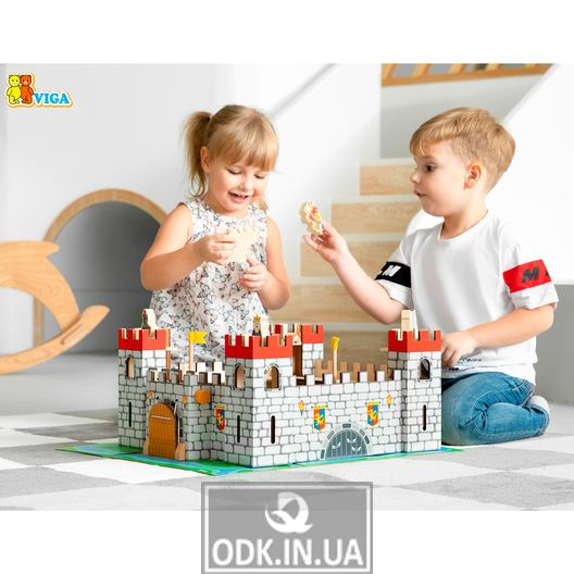 Дерев'яний ігровий набір Viga Toys Іграшковий замок (50310)