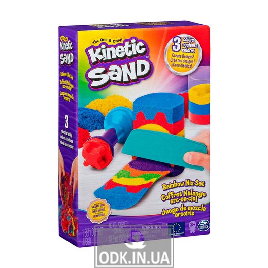 Set of sand for children's creativity - Kinetic Sand Rainbow mix