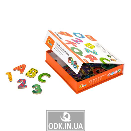 Set of magnetic letters and numbers Viga Toys, 77 pcs. (59429)