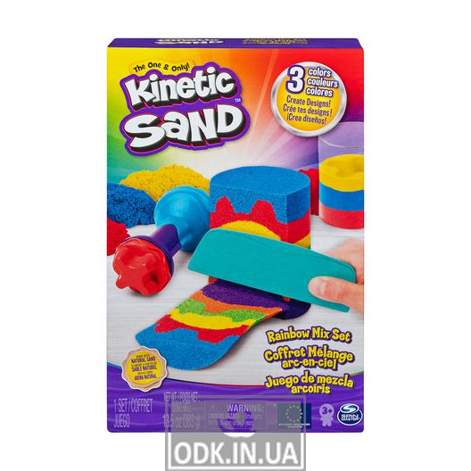 Set of sand for children's creativity - Kinetic Sand Rainbow mix