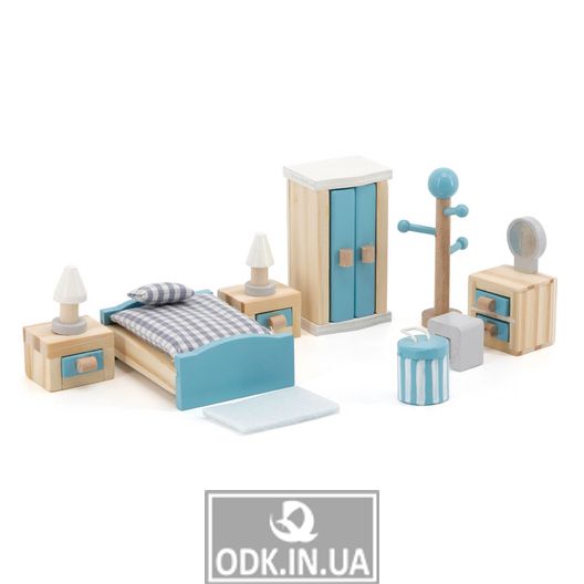 Wooden Doll Furniture Viga Toys PolarB Bedroom (44035)