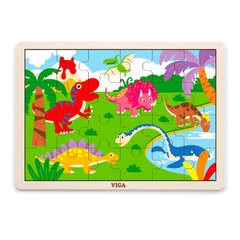 Wooden puzzle Viga Toys Dinosaurs, 24 el. (51460)