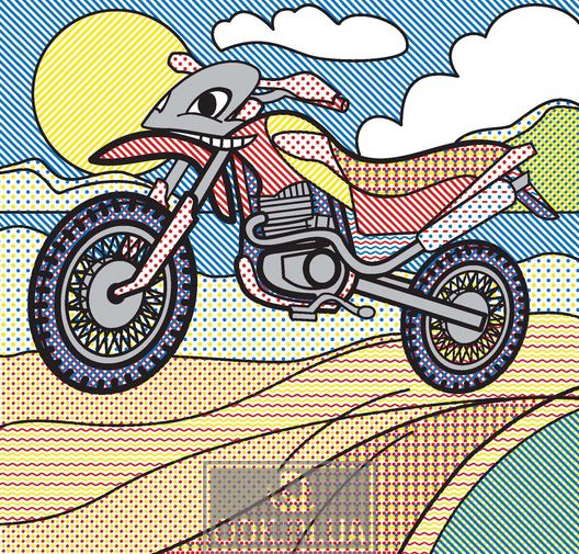 Watercolors. Motorcycles