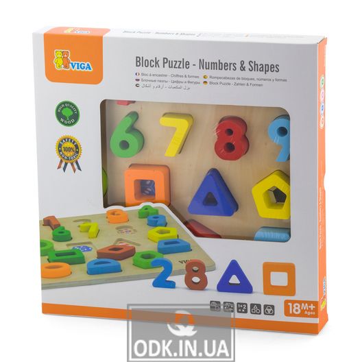 Wooden puzzle Viga Toys Figures and figures (50119)