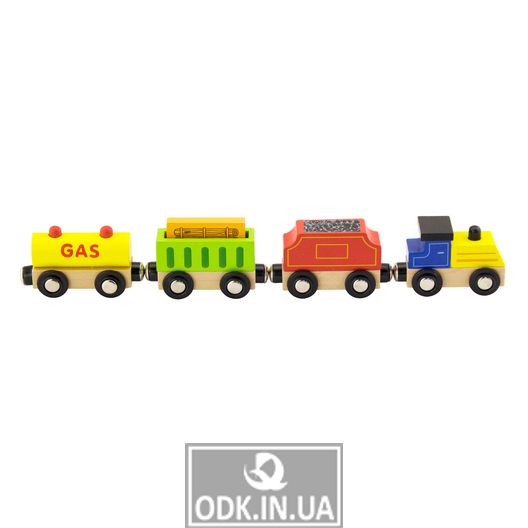 Набір для залізниці Viga Toys Вантажний поїзд із пальним (50820)