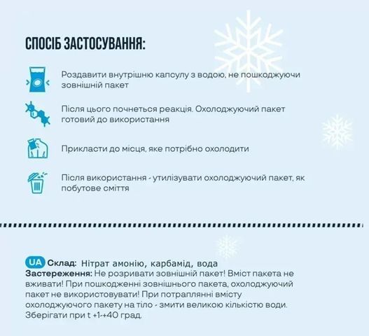 Пакет гіпотермічний ICE (холодовий пакет)